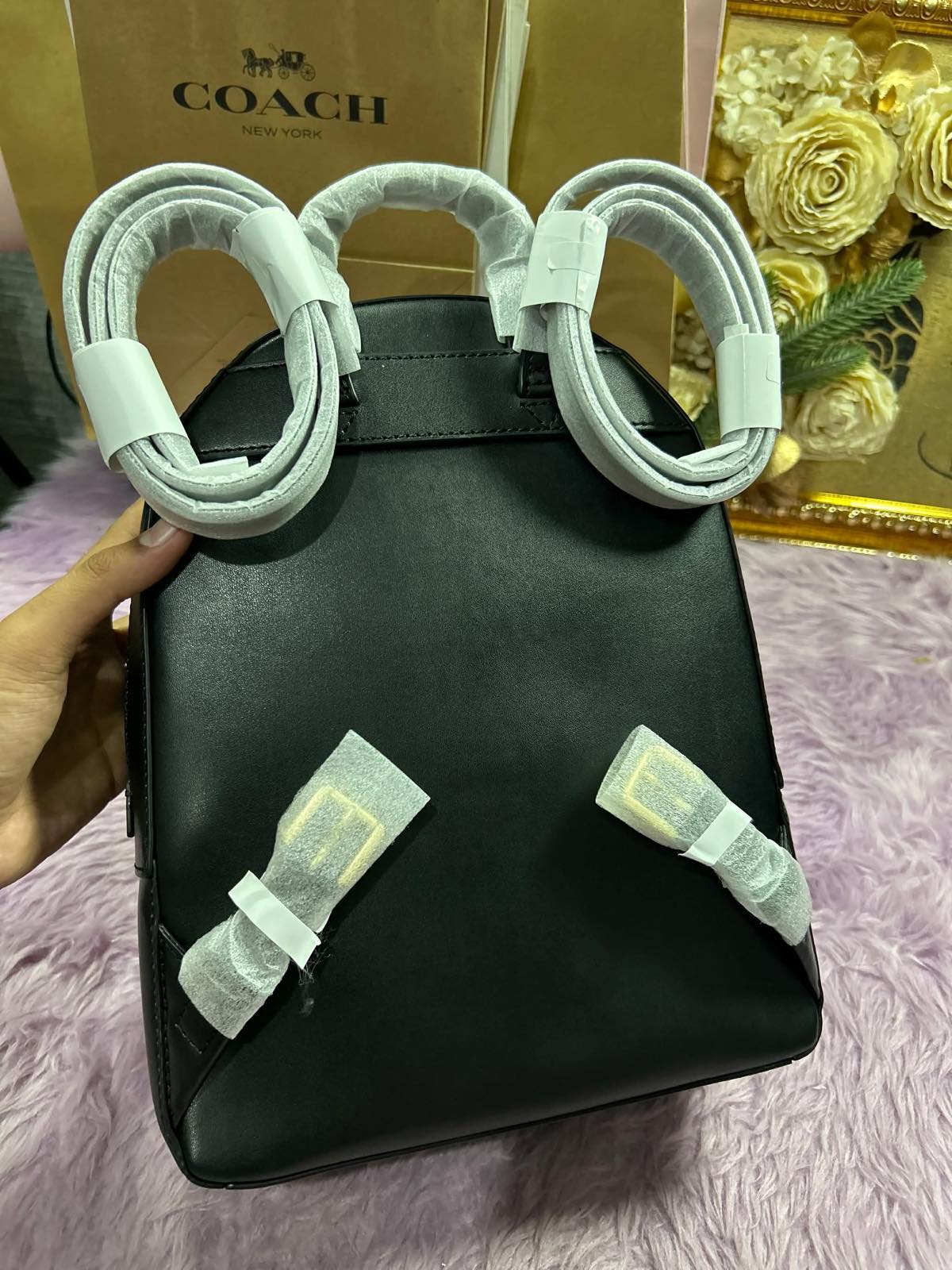 ORIG & IMPORTED Michael Kors  MK Jaycee Medium Pebbled Leather Backpack Bag in Black