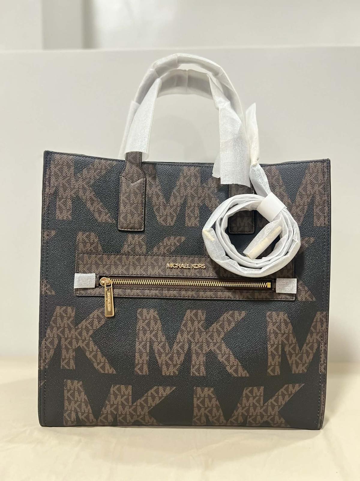 ORIG & IMPORTED Michael Kors MK Kenly Large Brown Tote Bag