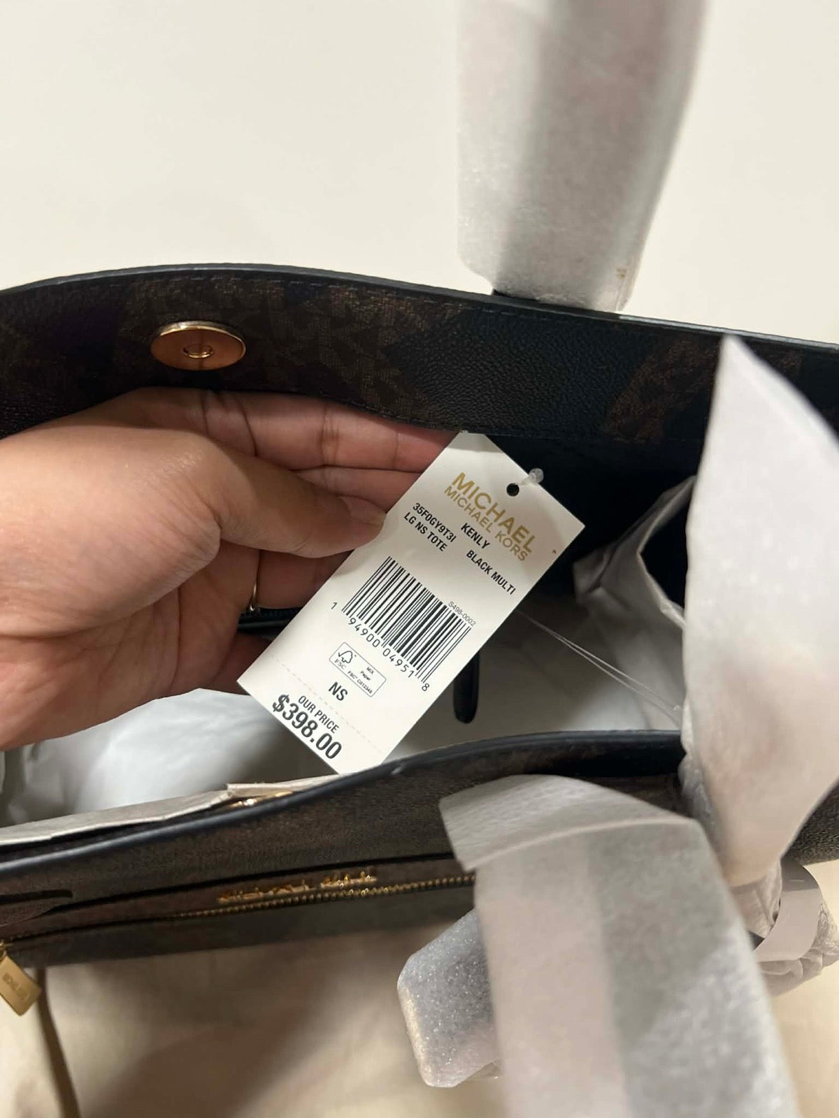 ORIG & IMPORTED Michael Kors MK Kenly Large Brown Tote Bag