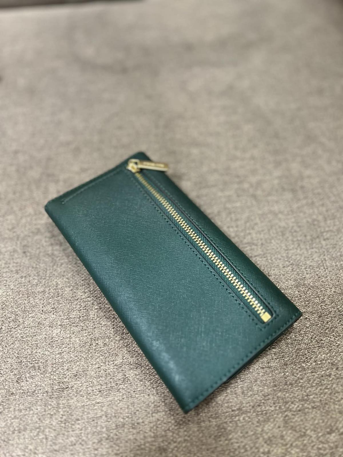 ORIG & IMPORTED Michael Kors MK Jet Set Large Trifold Long Wallet Racing Green
