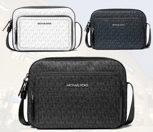 ORIG & IMPORTED Michael Kors MK Cooper EW Crossbody Camera Men's Bag Black/Blue