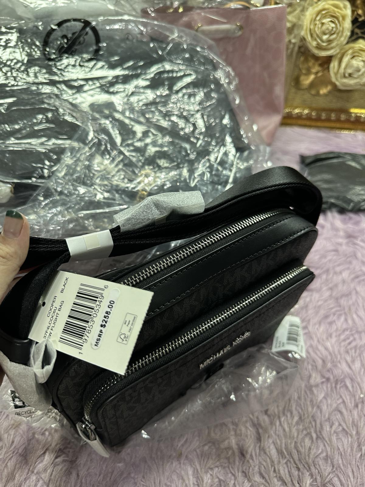 ORIG & IMPORTED Michael Kors MK Cooper EW Crossbody Camera Men's Bag Black/Blue