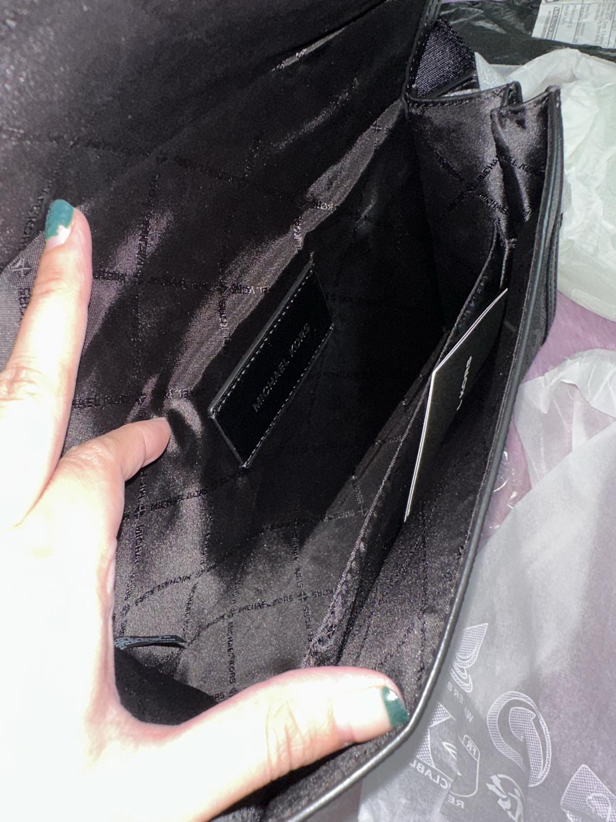 ORIG & IMPORTED Michael Kors MK Cooper Signature Logo Trunk Crossbody Men's Bag Black