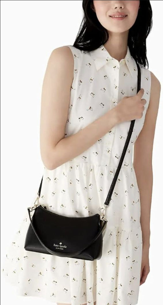 ORIG & IMPORTED Kate Spade KS Sadie Leather Crossbody Shoulder Black Bag