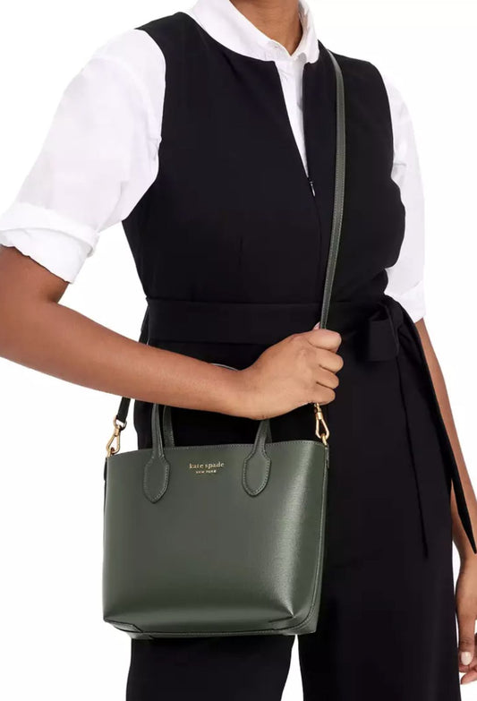 ORIG Preloved Kate Spade KS Retail Bleecker Medium Tote Green Top Handle Bag