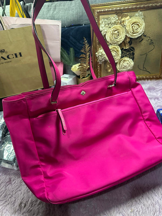 ORIG Preloved Kate Spade KS Jae Large Nylon Pink Tote Bag