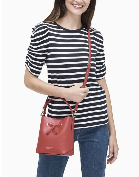 ORIG Preloved Kate Spade KS Eva Small Bucket Red Bag