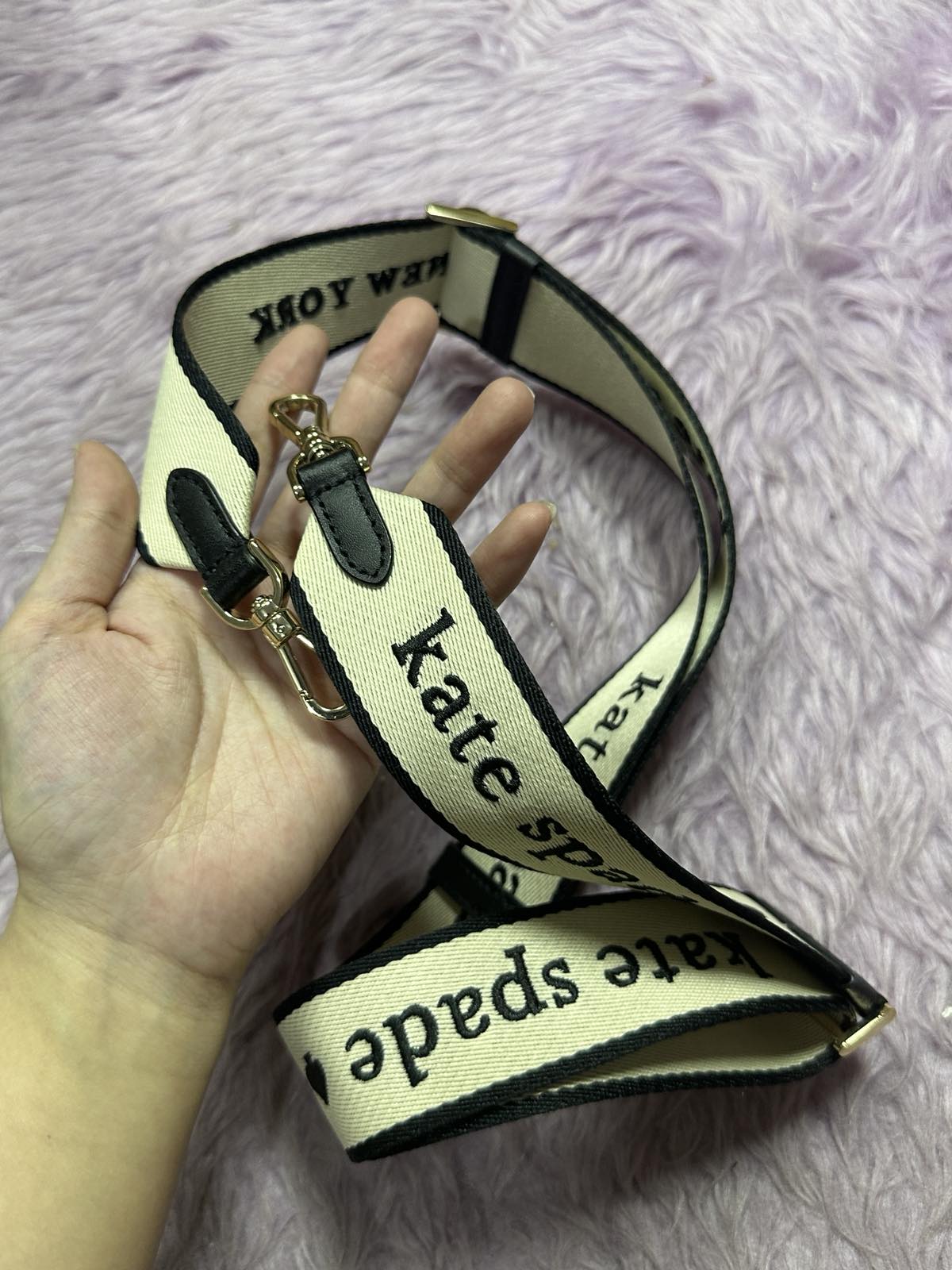 ORIG Preloved Kate Spade KS Logo Webbing Bag Thick Strap