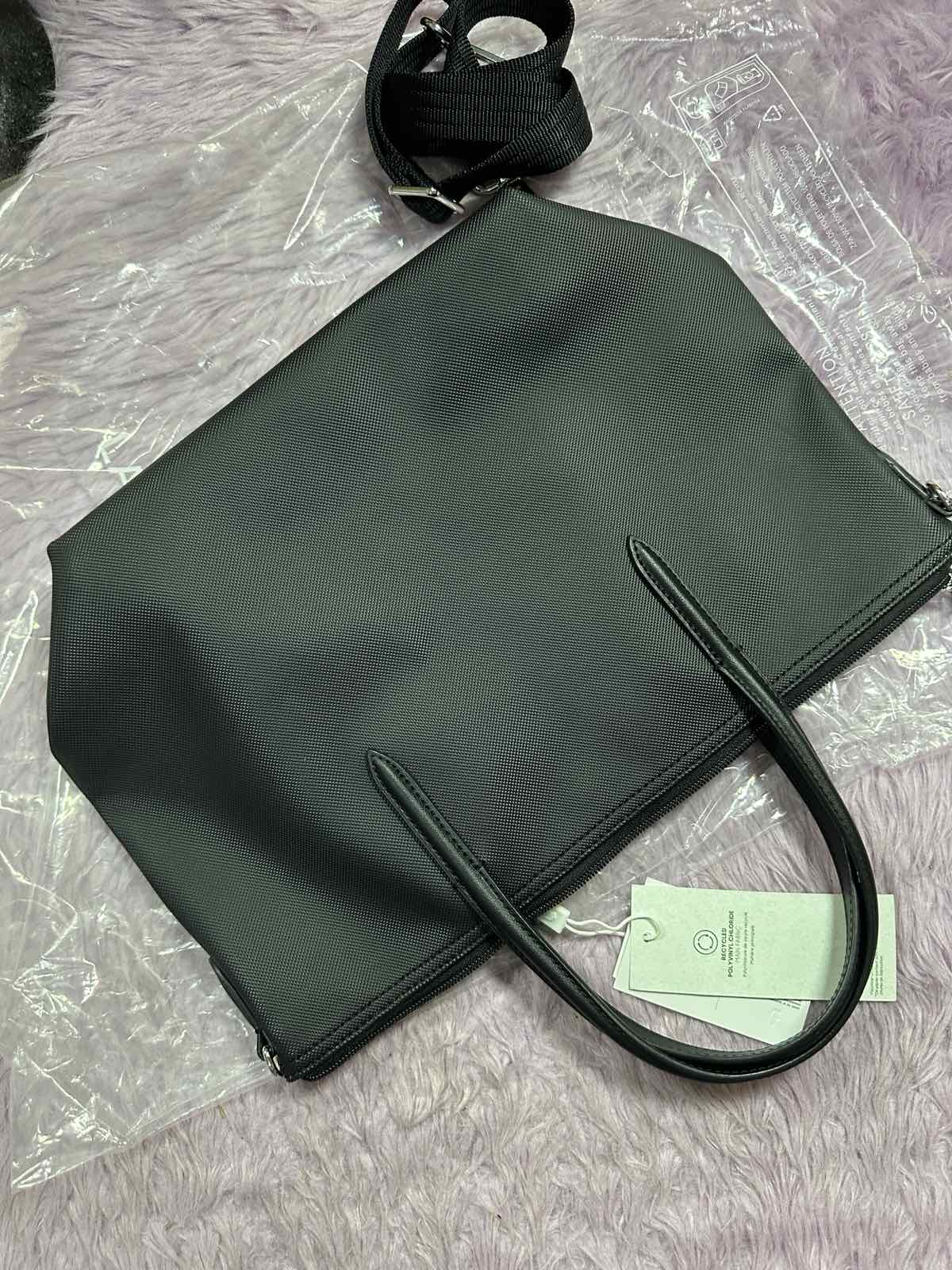 ORIG & IMPORTED Lacoste Concept Small Strap Tote Black Crossbody Bag