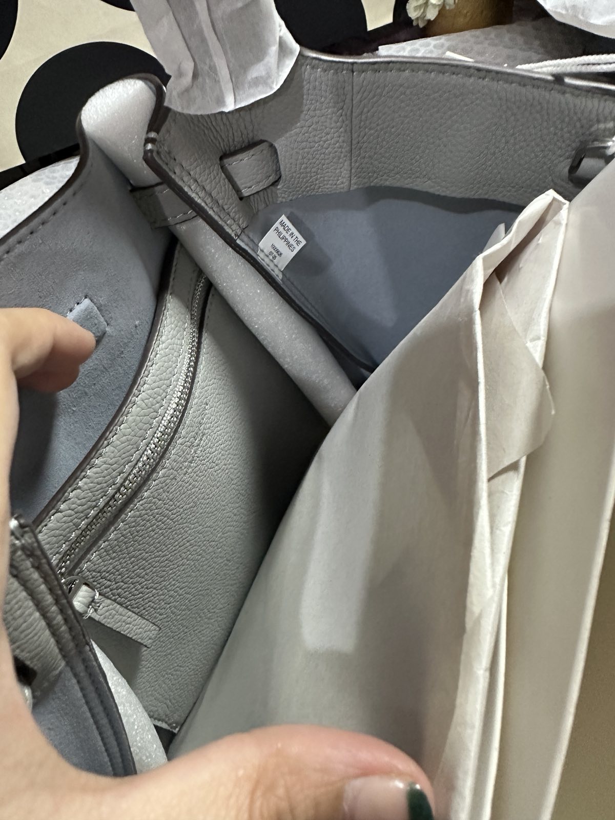 ORIG & IMPORTED Tory Burch Small Romy Top Handle Tote Gray Bag