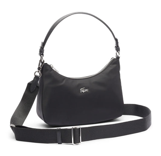 ORIG Preloved Lacoste Izzie Shoulder Black Nylon Bag