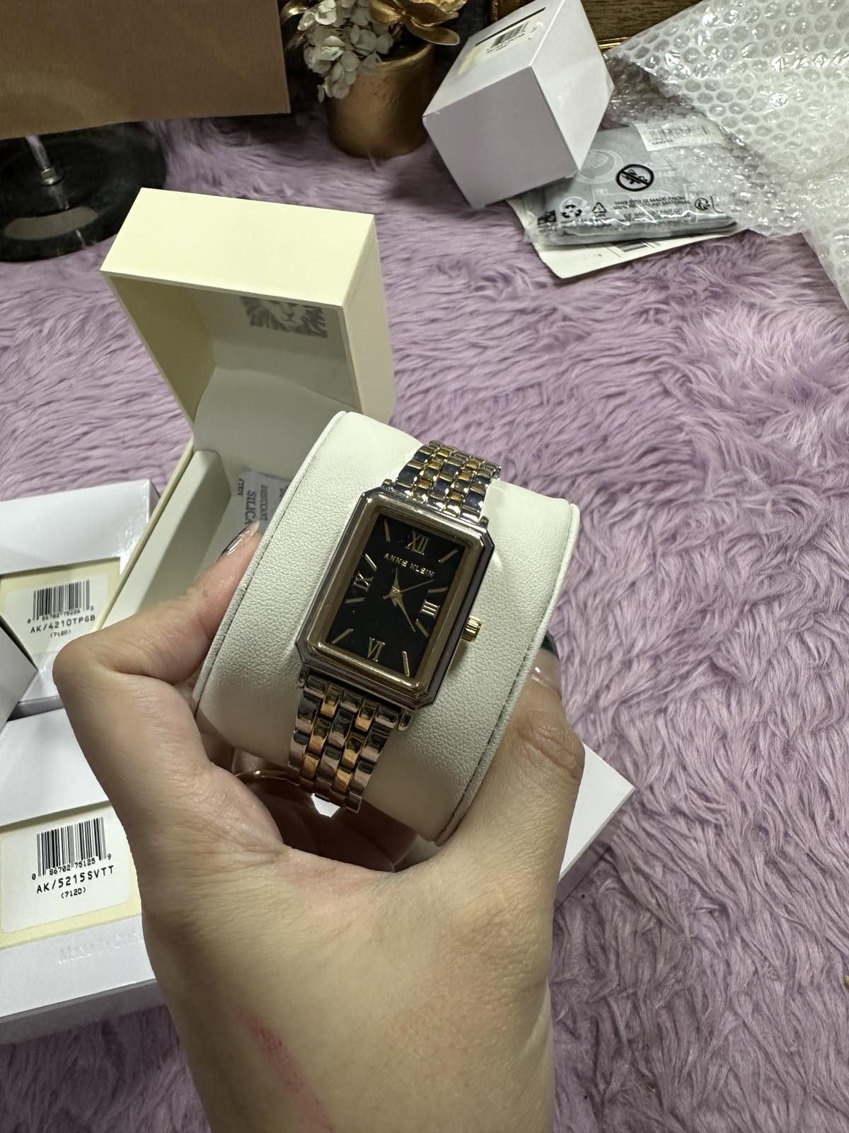 ORIG & IMPORTED Anne Klein AK Two Tone Watch Gold/Silver AK-5305BKTT