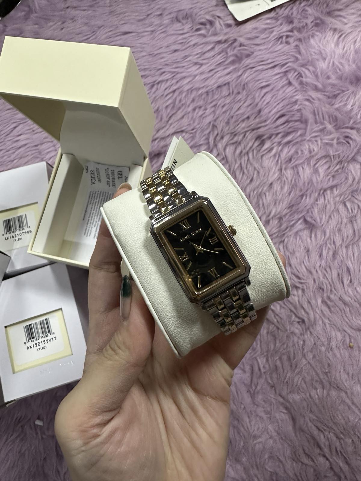 ORIG & IMPORTED Anne Klein AK Two Tone Watch Gold/Silver AK-5305BKTT