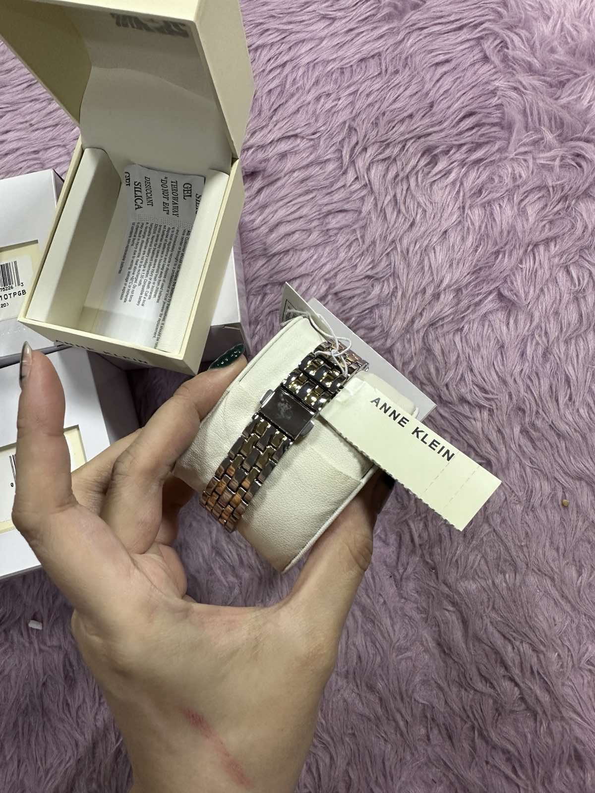 ORIG & IMPORTED Anne Klein AK Two Tone Watch Gold/Silver AK-5305BKTT