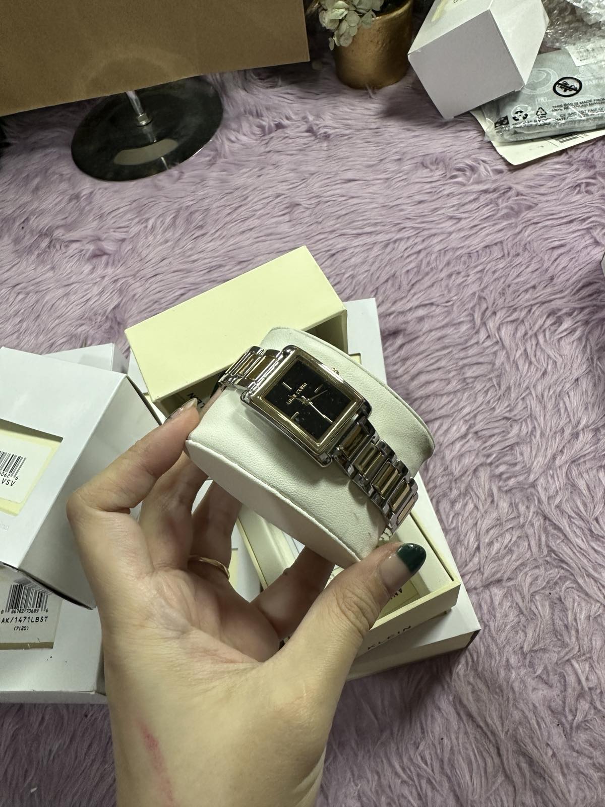 ORIG & IMPORTED Anne Klein AK Two Tone Watch Gold/Silver AK-5217BKTT