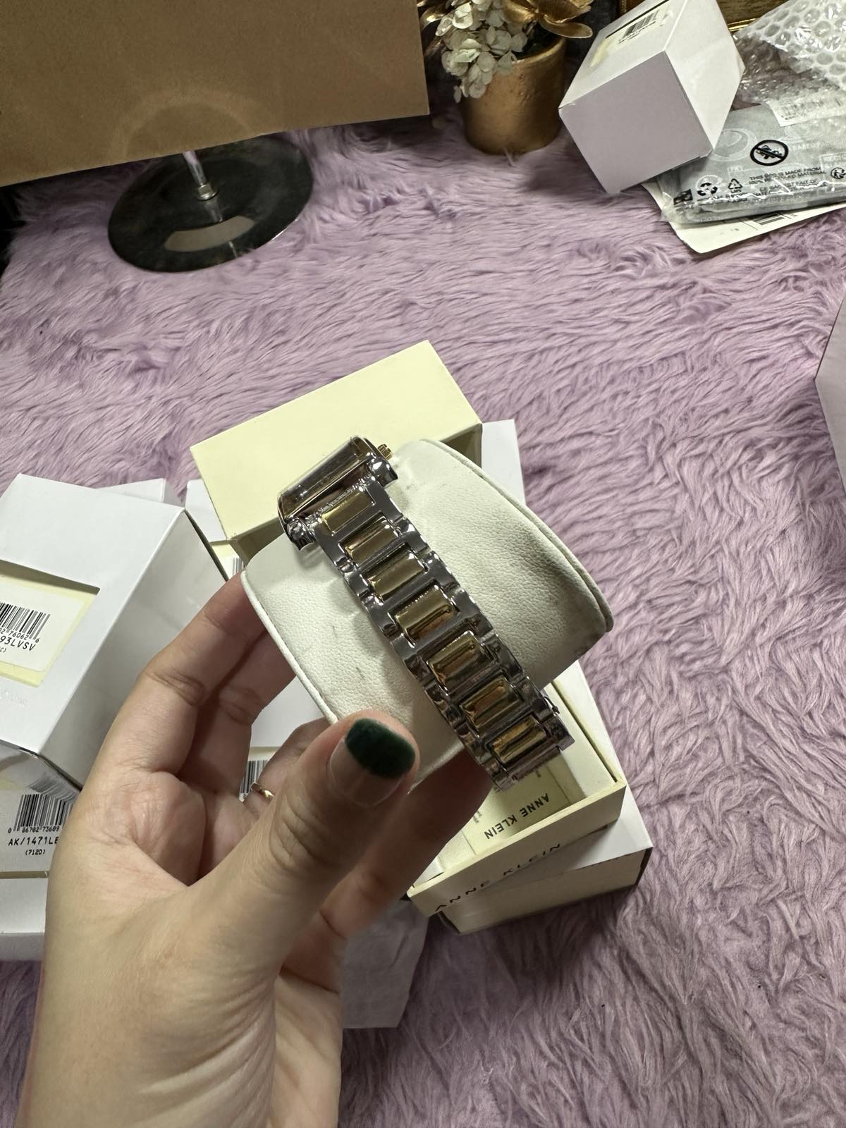 ORIG & IMPORTED Anne Klein AK Two Tone Watch Gold/Silver AK-5217BKTT