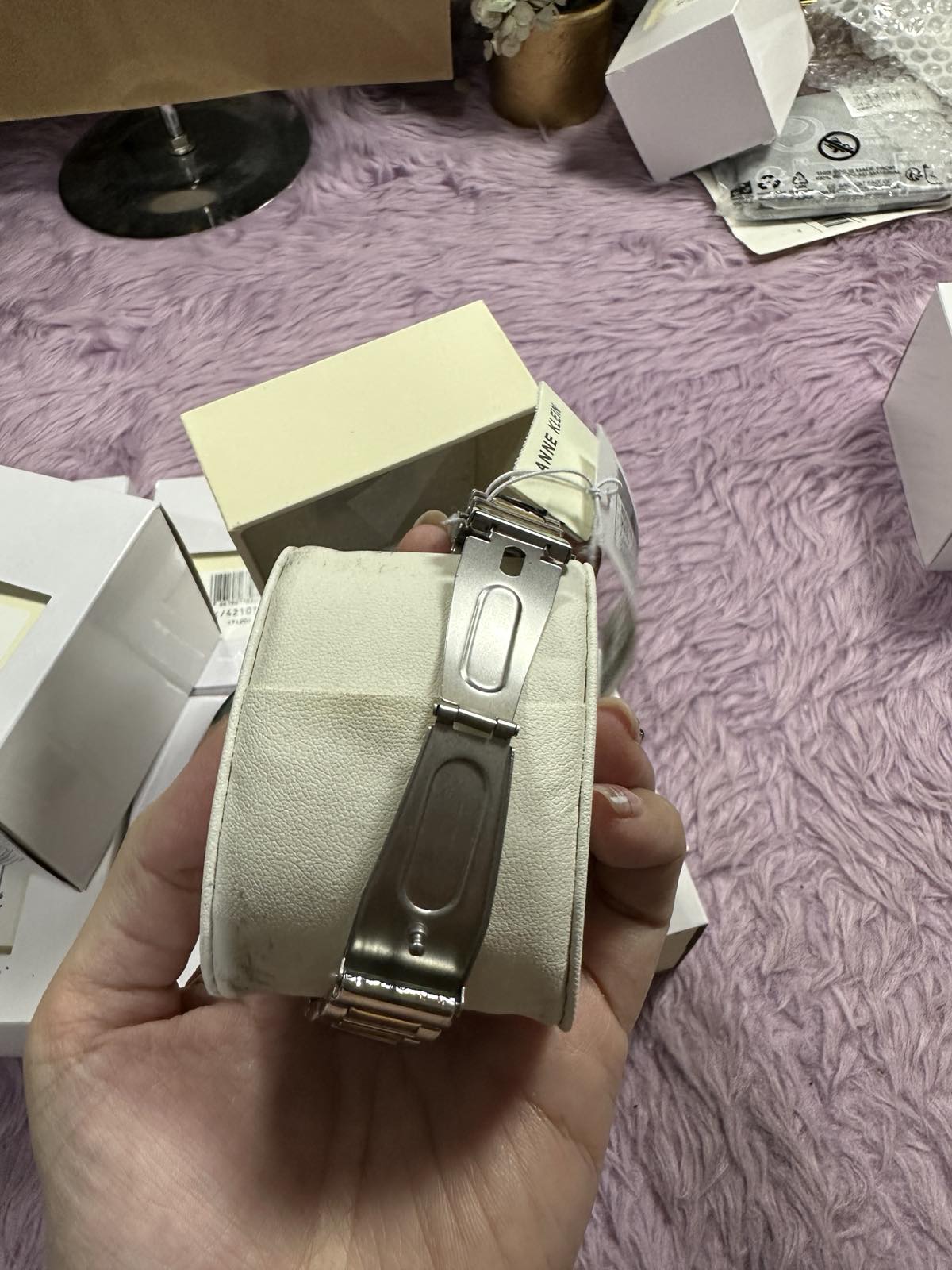 ORIG & IMPORTED Anne Klein AK Two Tone Watch Gold/Silver AK-5217BKTT