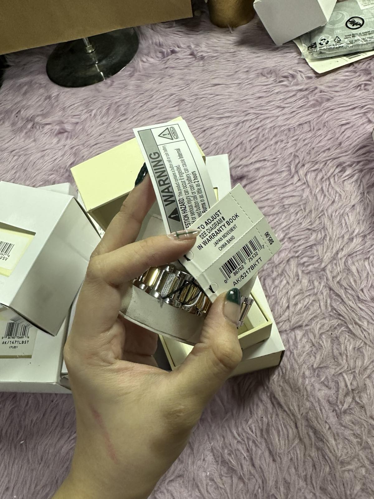 ORIG & IMPORTED Anne Klein AK Two Tone Watch Gold/Silver AK-5217BKTT