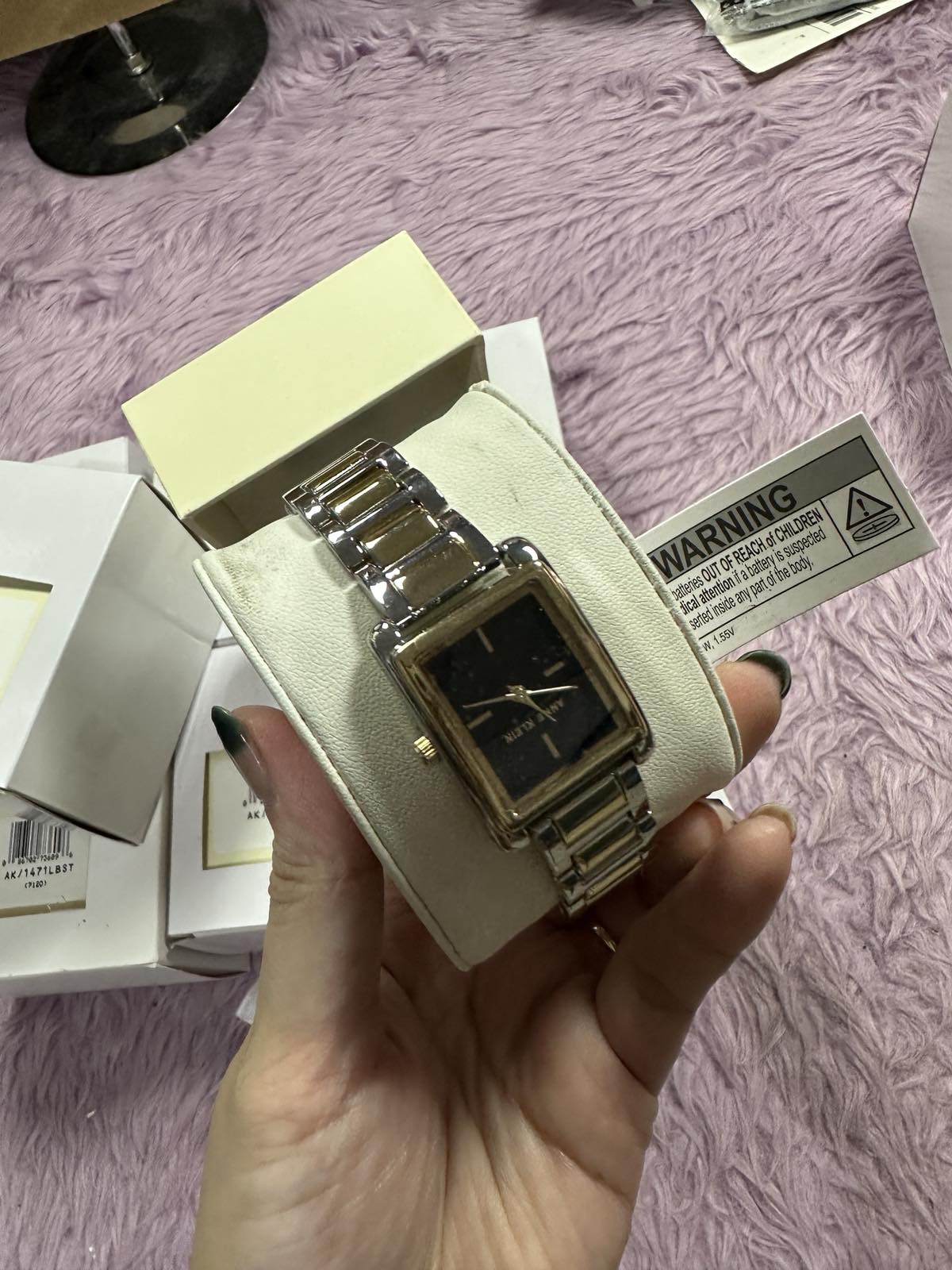 ORIG & IMPORTED Anne Klein AK Two Tone Watch Gold/Silver AK-5217BKTT