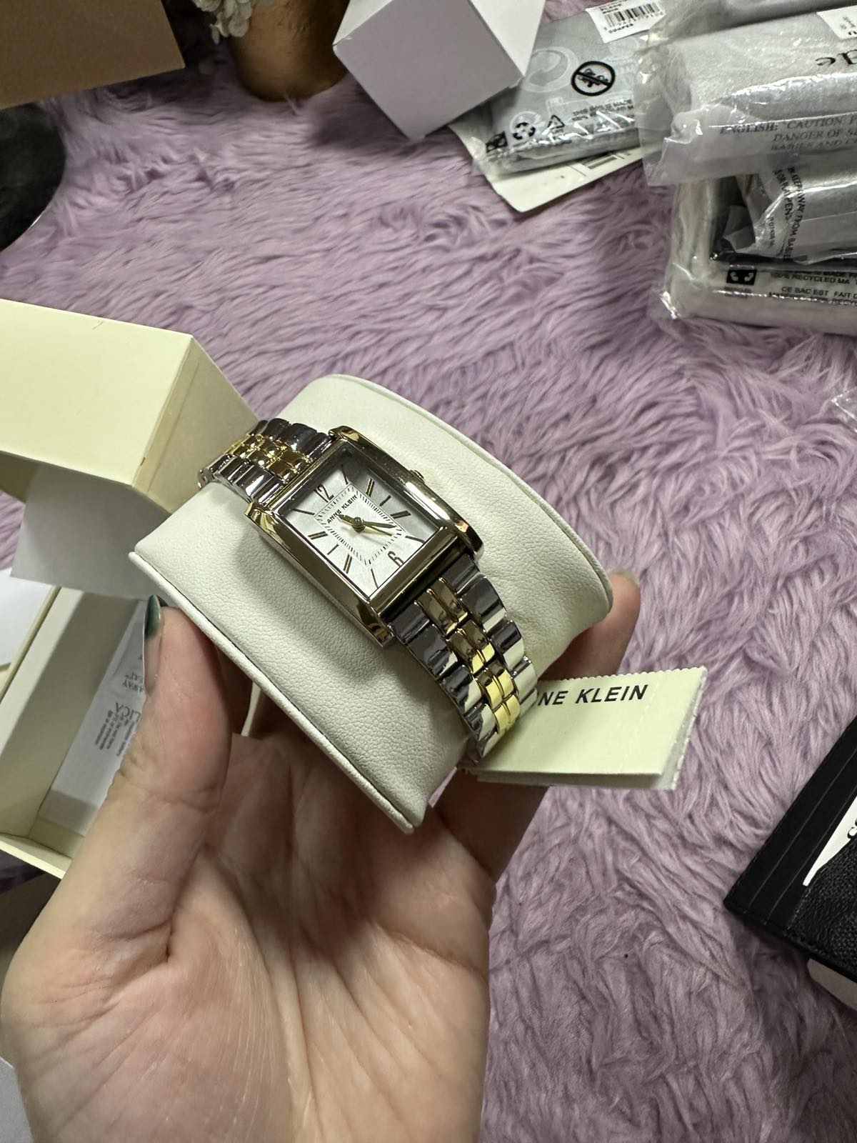 ORIG & IMPORTED Anne Klein AK Two Tone Watch Gold/Silver AK-5305BKTT