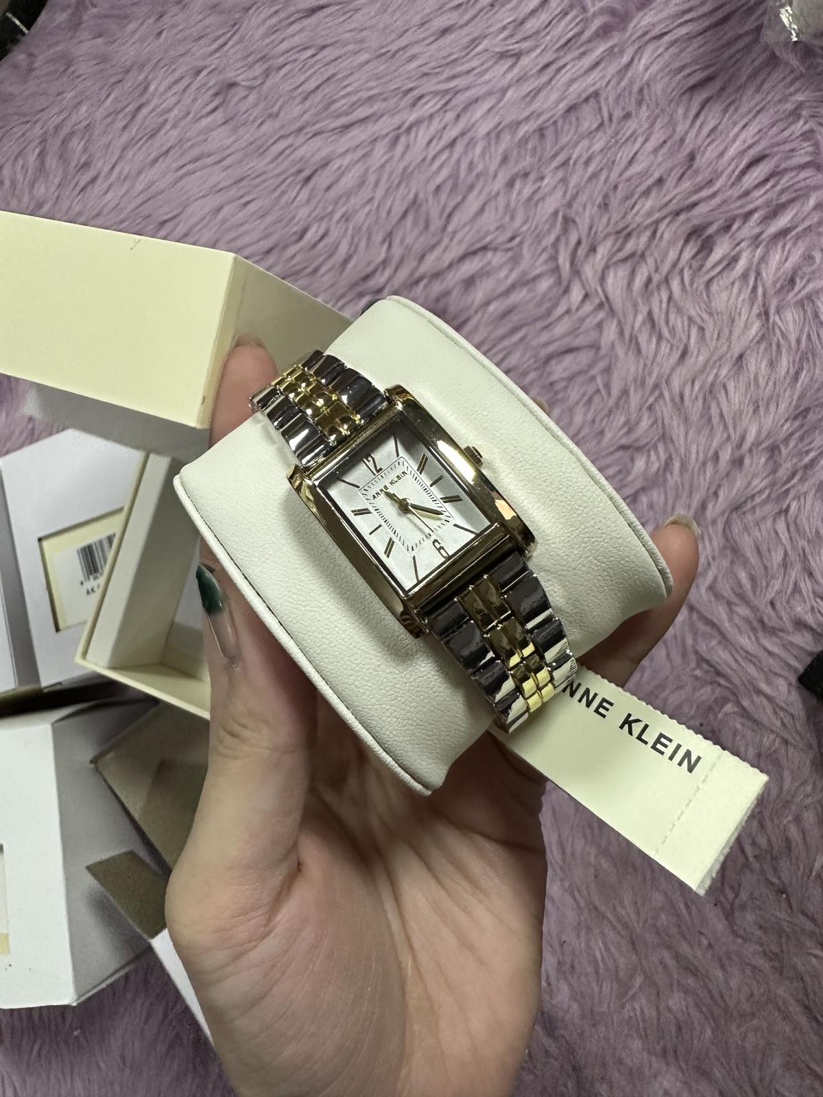 ORIG & IMPORTED Anne Klein AK Two Tone Watch Gold/Silver AK-5305BKTT