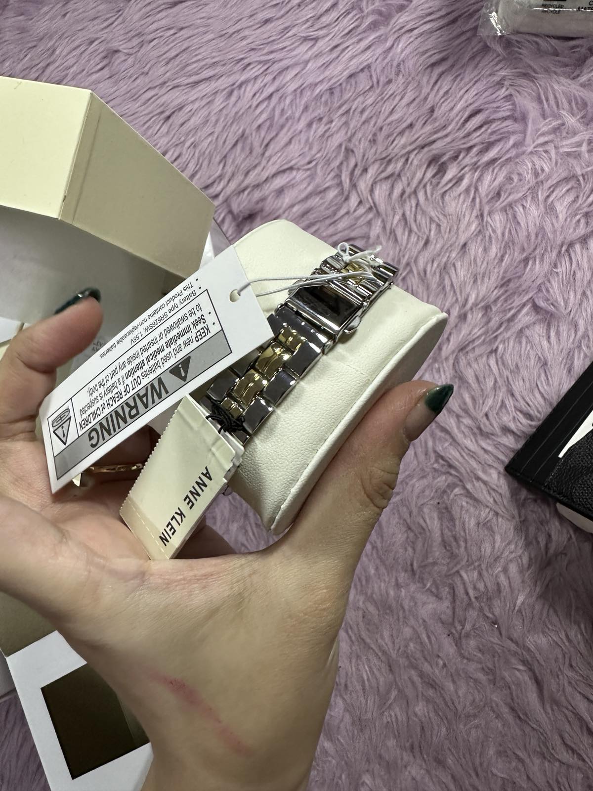 ORIG & IMPORTED Anne Klein AK Two Tone Watch Gold/Silver AK-5305BKTT