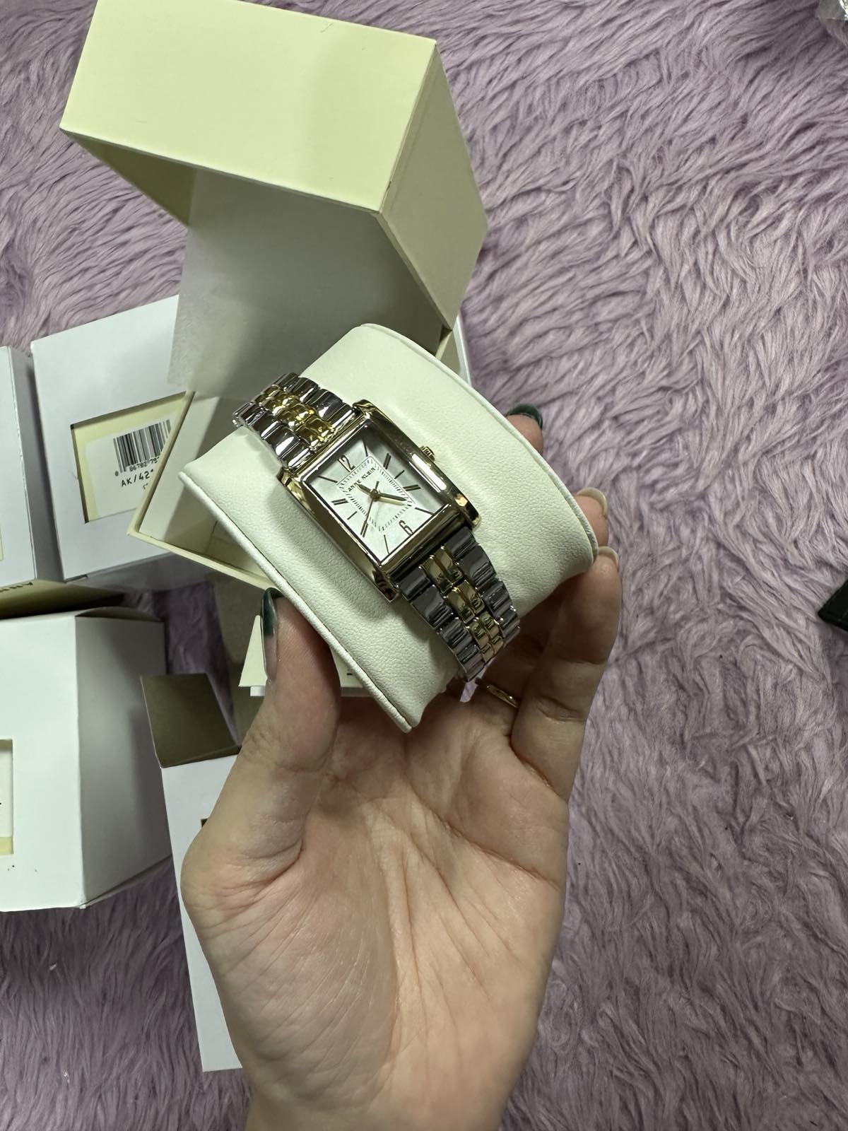 ORIG & IMPORTED Anne Klein AK Two Tone Watch Gold/Silver AK-5305BKTT