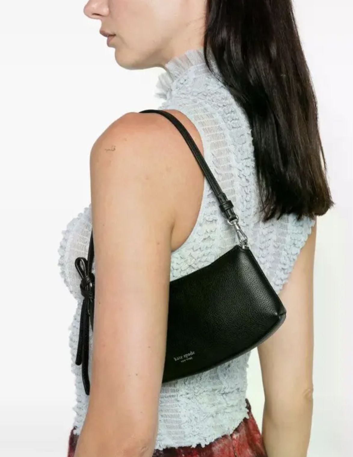 ORIG & IMPORTED KateSpade KS Retail Loop Pochette Small Shoulder Bag Brown/Black