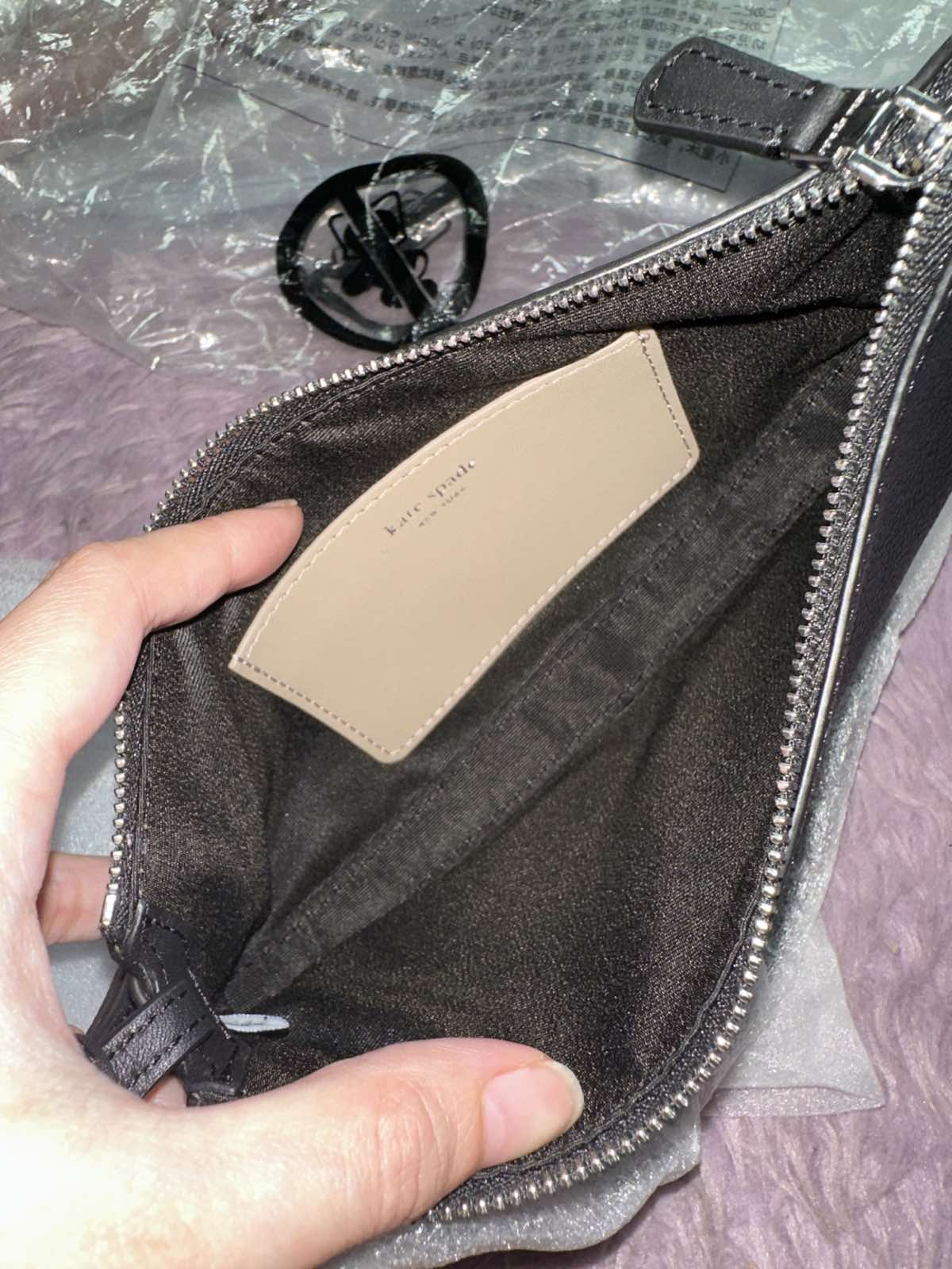 ORIG & IMPORTED KateSpade KS Retail Loop Pochette Small Shoulder Bag Brown/Black