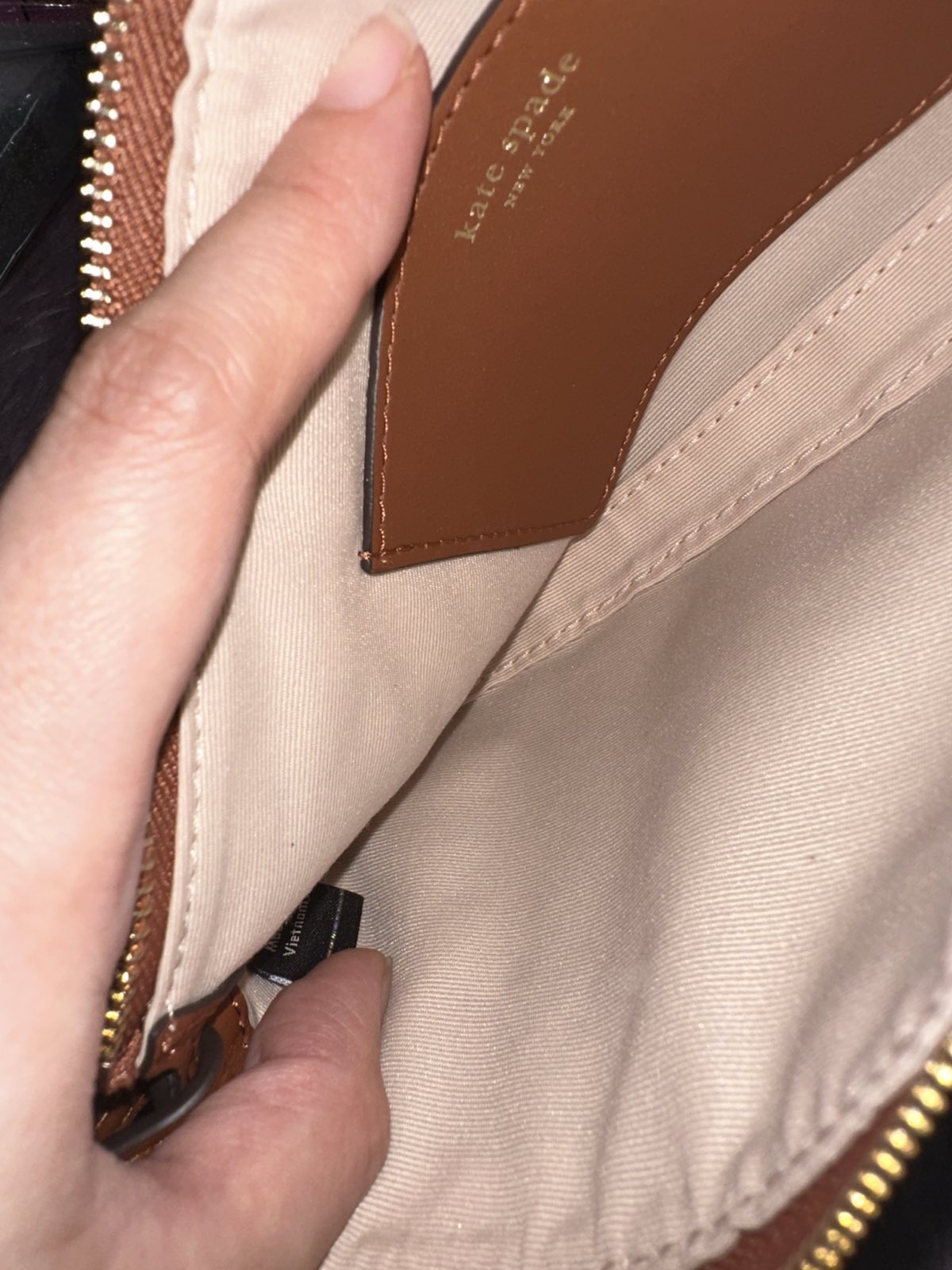ORIG & IMPORTED KateSpade KS Retail Loop Pochette Small Shoulder Bag Brown/Black
