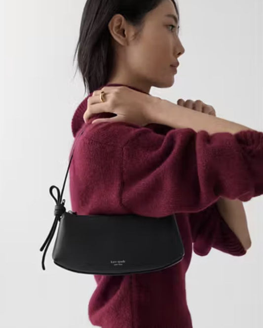 ORIG & IMPORTED KateSpade KS Retail Loop Pochette Small Shoulder Bag Brown/Black