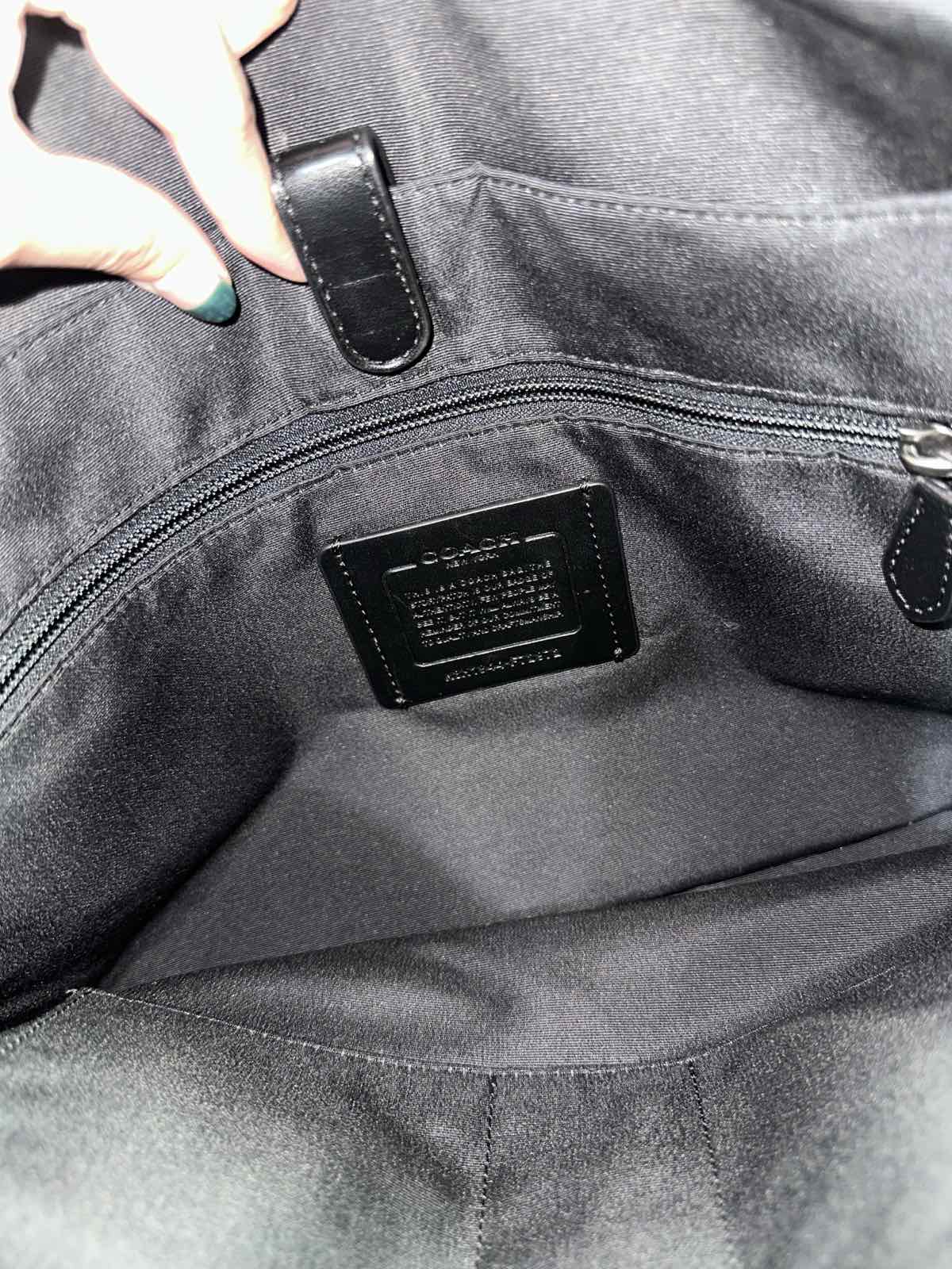 ORIG Preloved Coach Beckett Compact Brief Case Laptop Men's Bag in Khaki Brown