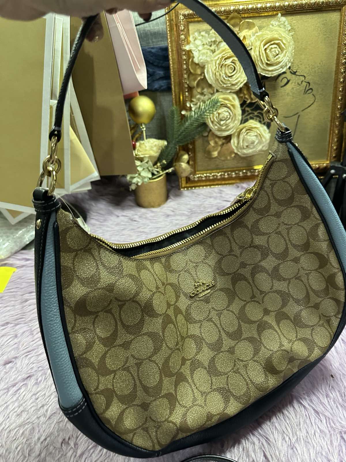 ORIG & IMPORTED Coach East/West Harley Hobo Shoulder Brown Bag