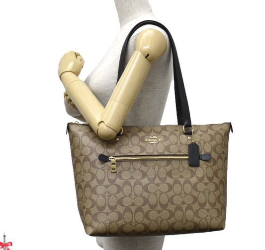 ORIG Preloved Coach Gallery Large Tote Khaki Brown Bag