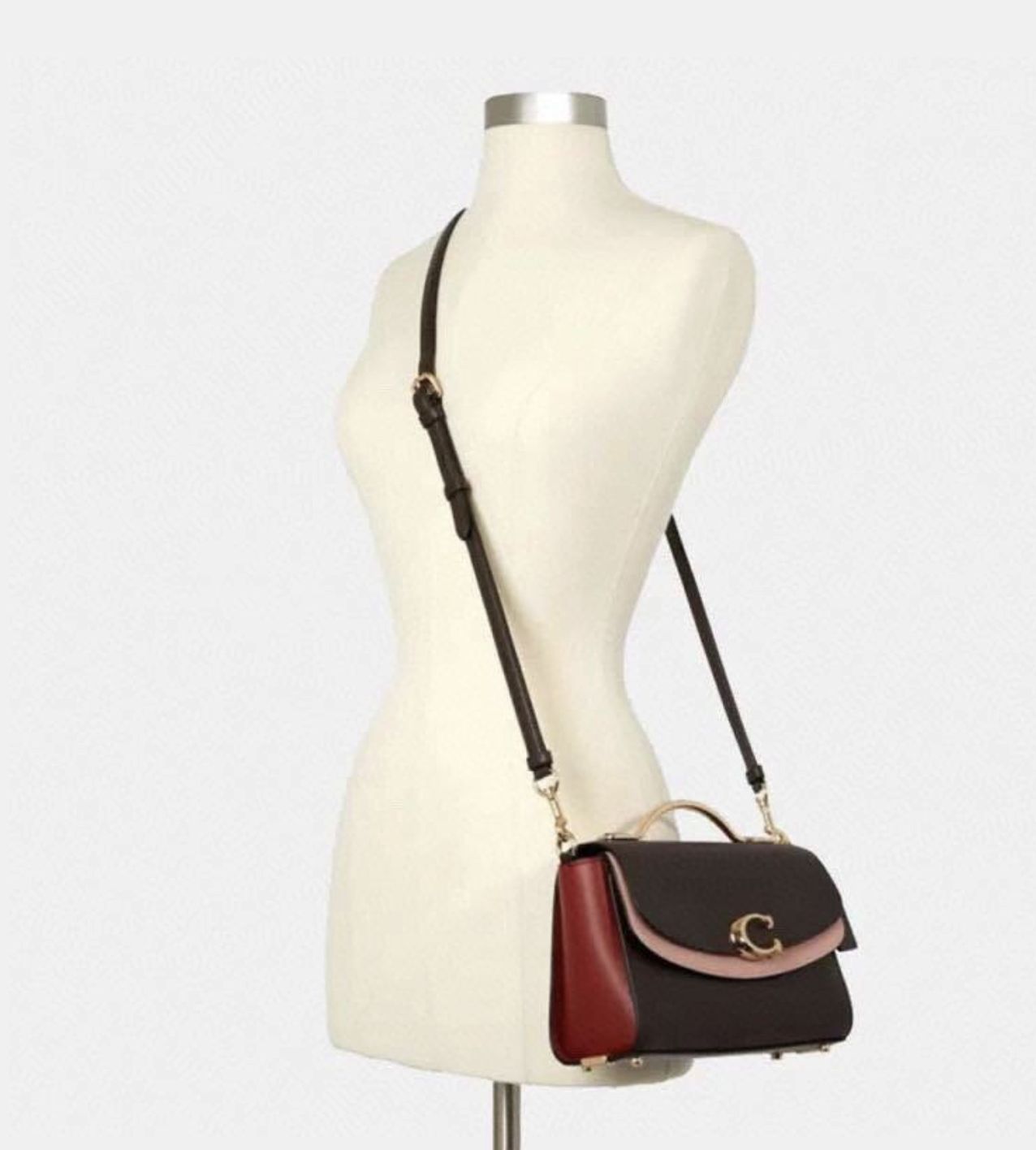 ORIG & IMPORTED Coach Retail RARE Celia Double Flap Crossbody bag Maroon