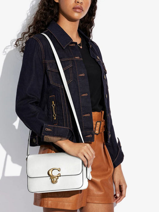 ORIG & IMPORTED Coach Retail RARE Studio Shoulder White Bag
