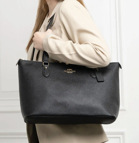 ORIG Preloved Coach Gallery Tote Large Black Bag