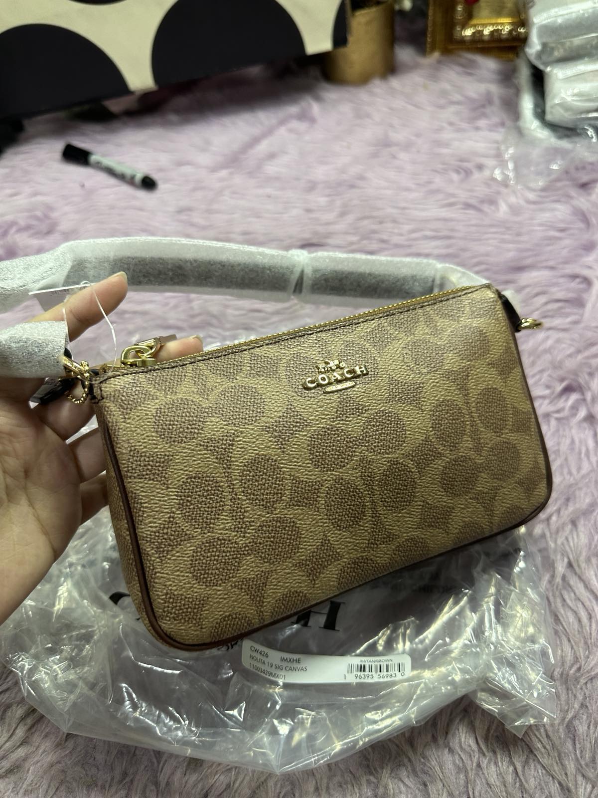 ORIG & IMPORTED Coach Nolita 19 in Tan Small Khaki Brown Bag