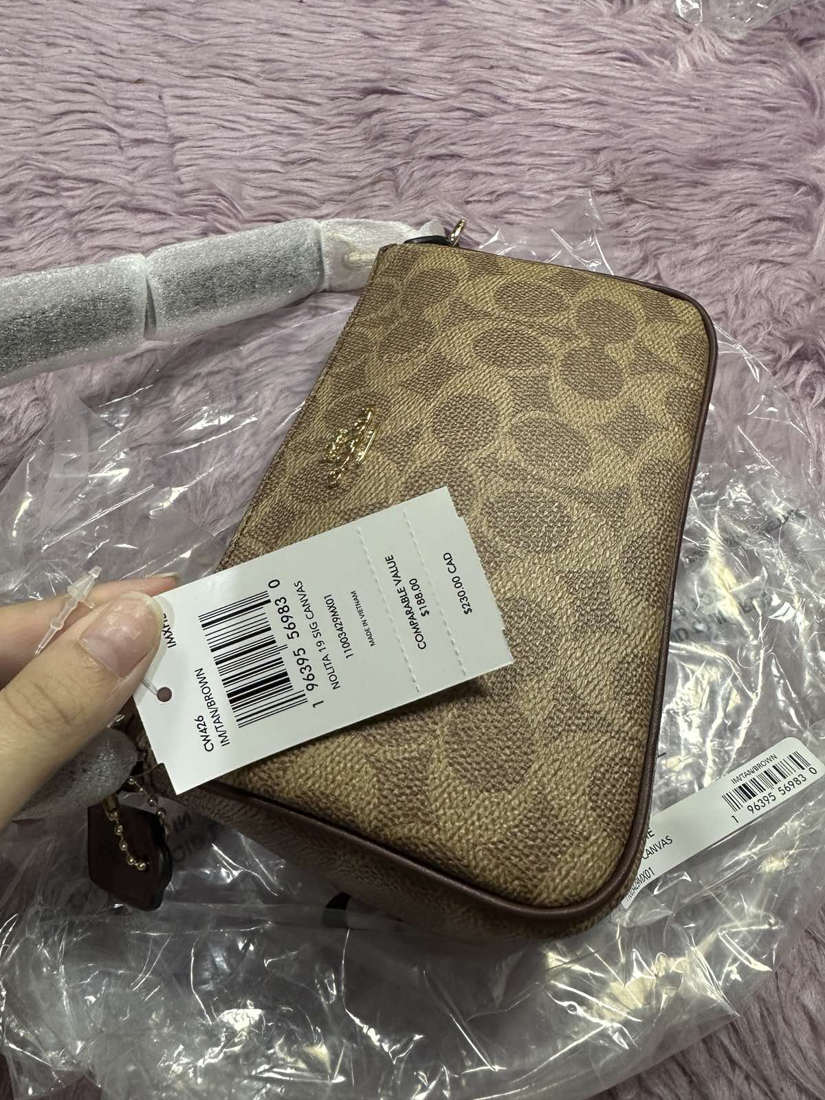 ORIG & IMPORTED Coach Nolita 19 in Tan Small Khaki Brown Bag