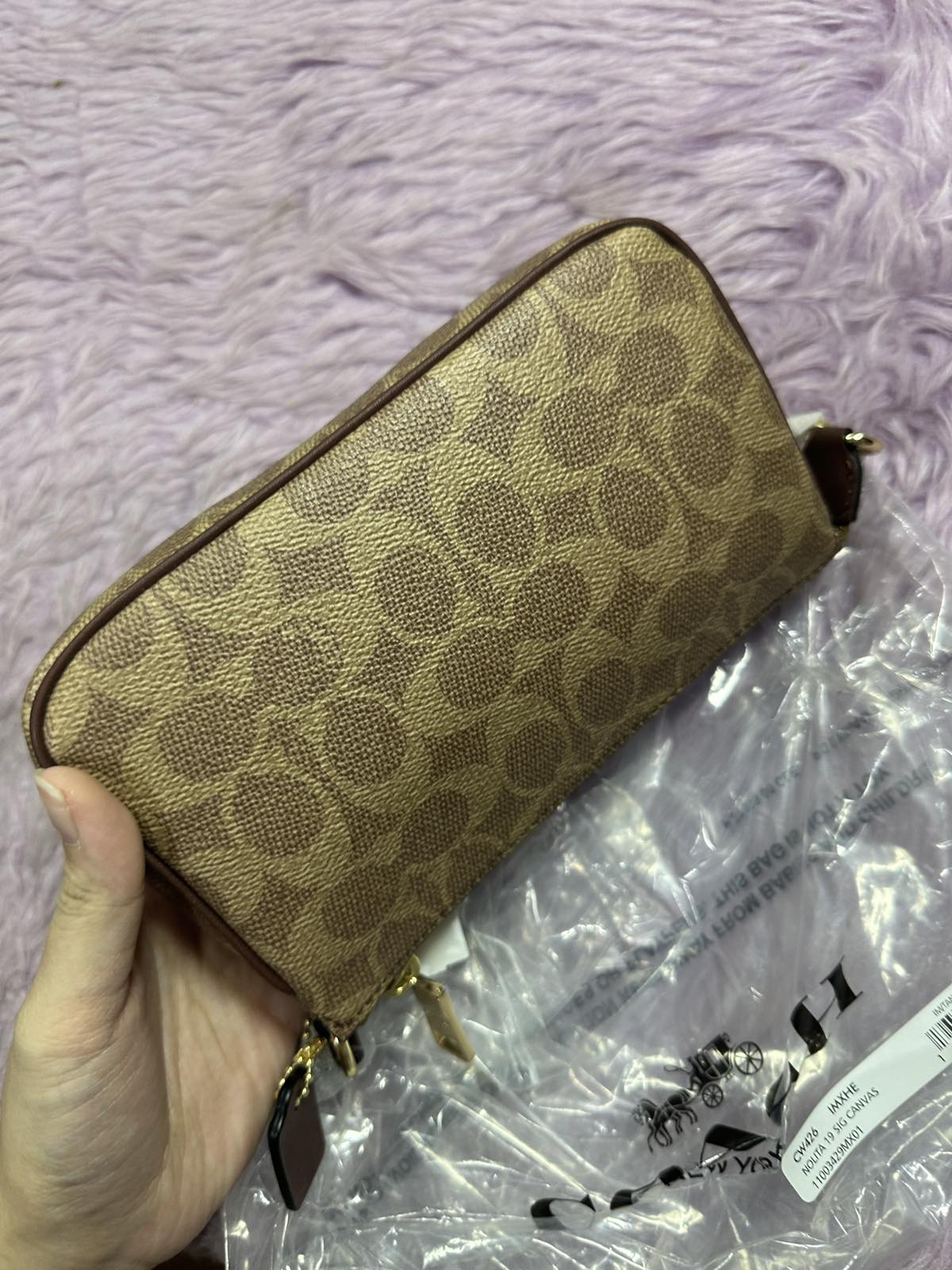 ORIG & IMPORTED Coach Nolita 19 in Tan Small Khaki Brown Bag