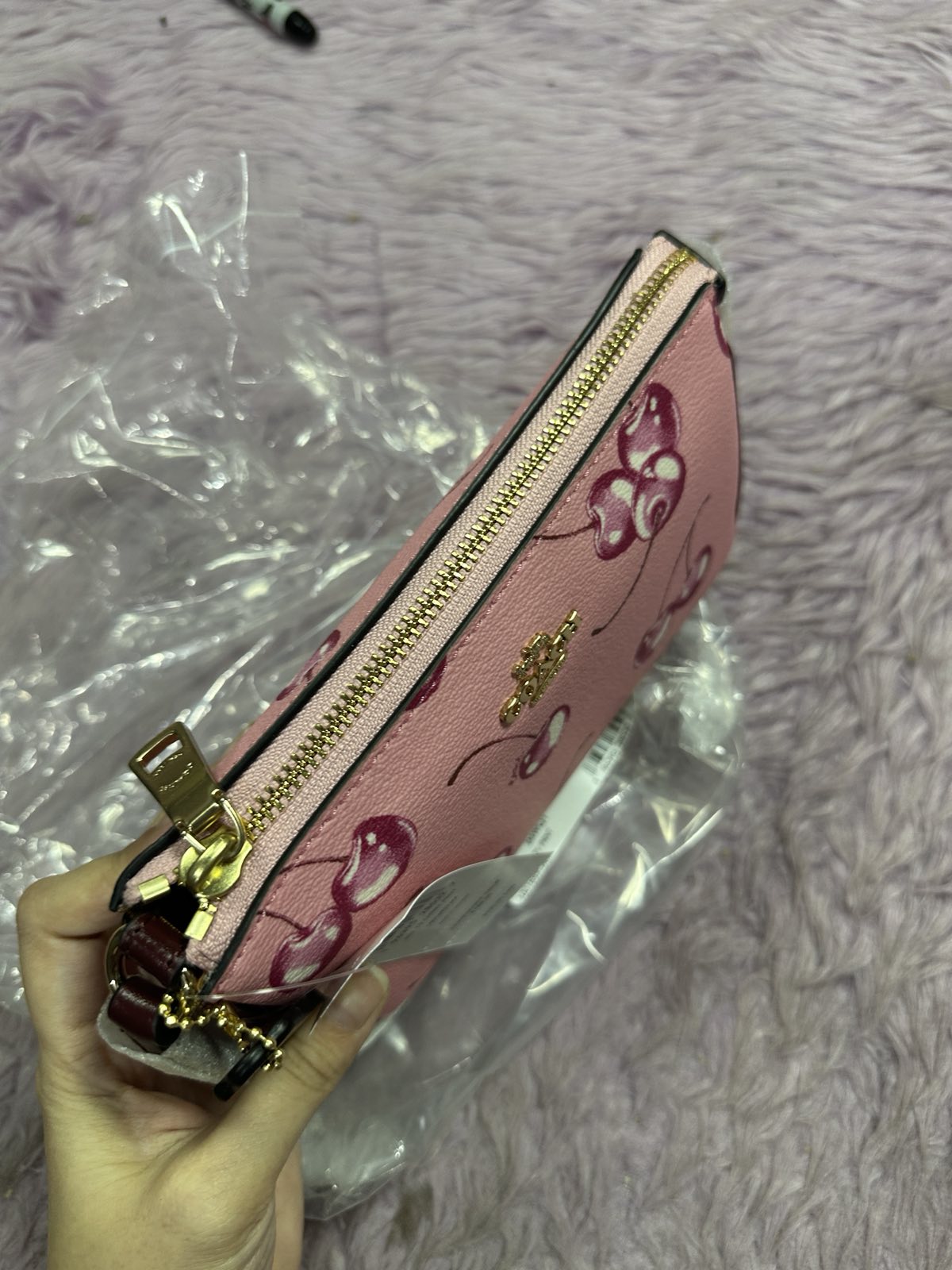 ORIG & IMPORTED Coach Nolita 19 with Cherry Print in Pink Small Bag