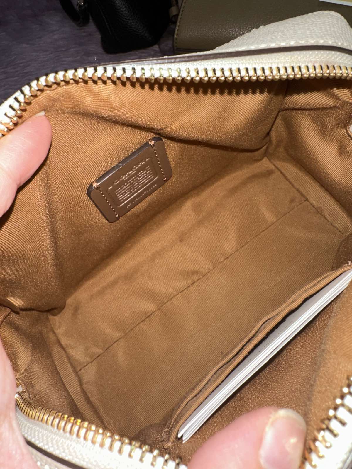 ORIG Preloved Coach Mini Bennett Small White Crossbody Bag