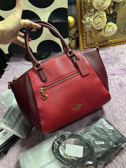 ORIG Preloved Coach Elise Satchel Red Bag