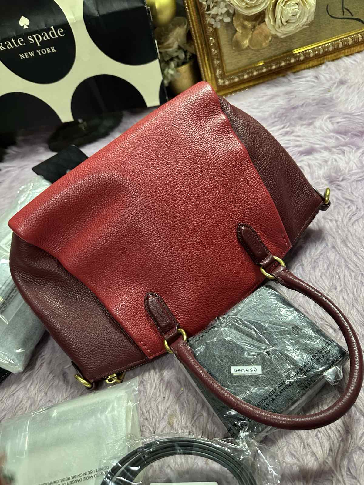 ORIG Preloved Coach Elise Satchel Red Bag