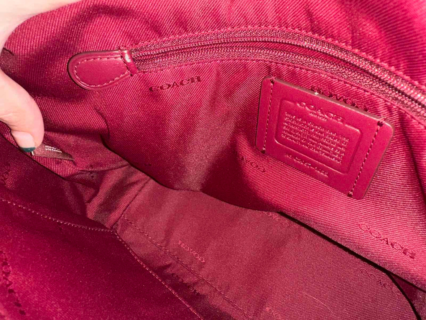 ORIG Preloved Coach Elise Satchel Red Bag