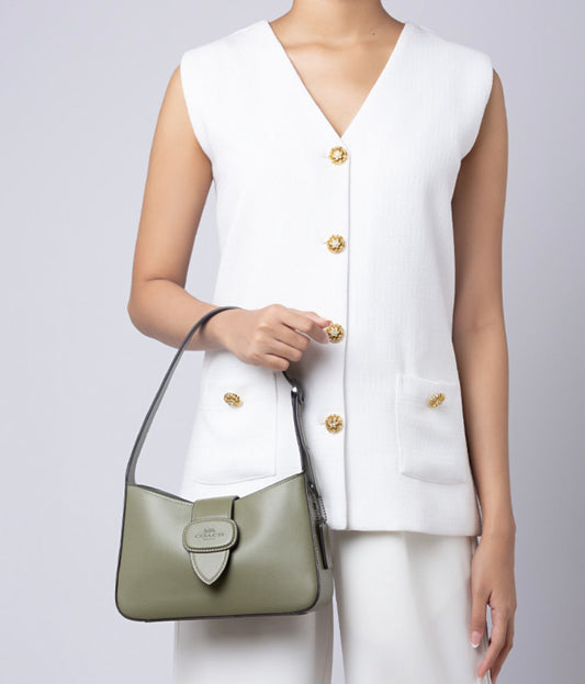 ORIG Preloved Coach Eliza Shoulder Green Bag