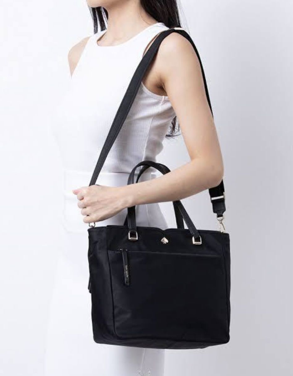 ORIG Preloved KateSpade KS Jae Medium Nylon Satchel Black Bag
