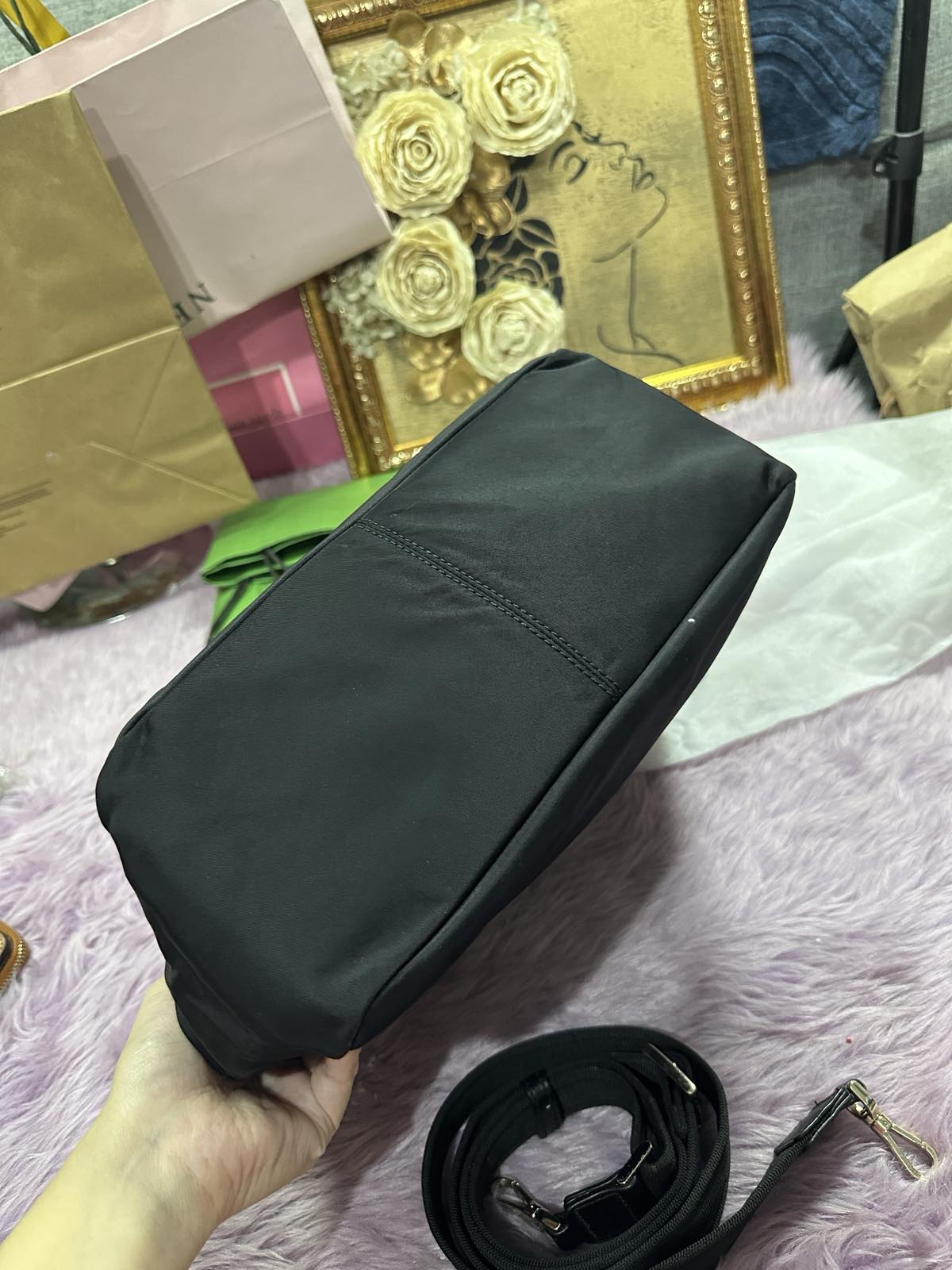 ORIG Preloved KateSpade KS Jae Medium Nylon Satchel Black Bag