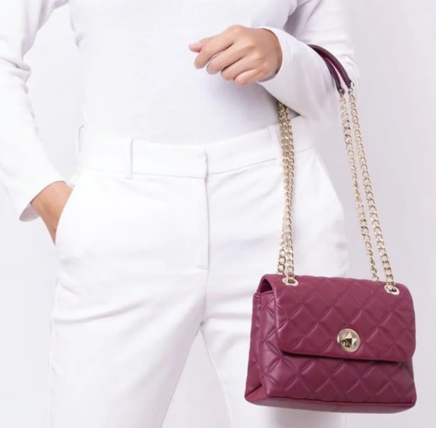 ORIG Preloved KateSpade KS Natalia Small Flap Crossbody Maroon Red Bag