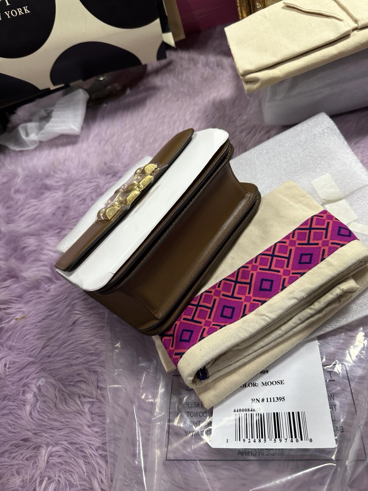 ORIG & IMPORTED Tory Burch TB Eleanor Small Convertible Shoulder Bag Brown